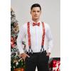 imageHISDERN Mens Christmas Bow Tie and Suspenders Christmas Ties for Men Festival Necktie Boys Funny Vacation