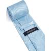 imageHISDERN Ties for Men Paisley Floral Mens Ties and Pocket Square Cufflinks Set Classic Business Necktie HandkerchiefA1light Blue