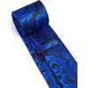 imageHISDERN Ties for Men Paisley Floral Mens Ties and Pocket Square Cufflinks Set Classic Business Necktie HandkerchiefA1royal Blue