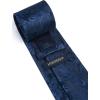 imageHISDERN Ties for Men Paisley Floral Mens Ties and Pocket Square Cufflinks Set Classic Business Necktie HandkerchiefA2navy Blue