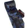imageHISDERN Ties for Men Paisley Floral Mens Ties and Pocket Square Cufflinks Set Classic Business Necktie HandkerchiefA3navy Blue1