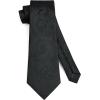 imageHISDERN Ties for Men Paisley Floral Mens Ties and Pocket Square Cufflinks Set Classic Business Necktie HandkerchiefAblack