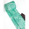 imageHISDERN Ties for Men Paisley Floral Mens Ties and Pocket Square Cufflinks Set Classic Business Necktie HandkerchiefB2 Mint Green