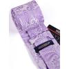 imageHISDERN Ties for Men Paisley Floral Mens Ties and Pocket Square Cufflinks Set Classic Business Necktie HandkerchiefD4purple