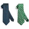 imageHISDERN 2PCS Christmas Mens Ties Xmas Tie and Pocket Square Holiday Season Funny Neckties Handkerchief