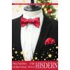 imageHISDERN Black Dress Suit Vests for Men Business Formal Christmas Bow Ties for Men Self Tied Pocket Square Set