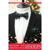 imageHISDERN Black Vests for Men Business Formal Dress Suit Christmas Bow Ties for Men Xmas Black Mens Bow Ties and Pocket Square Se