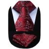imageHISDERN Christmas Bow Tie ampamp Burgundy Tie Set Xmas Tree Pattern Holiday Parties Funny Neckties Handkerchief