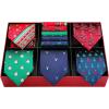imageHISDERN Christmas Mens Ties Set 5PCS Holiday Festival Funny Tie and Pocket Square Set Vacation Xmas Gift Box Necktie SetT5s11