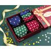 imageHISDERN Christmas Ties for Men Holiday Tie and Pocket Square Set Lot 3 PCS Tie Pack Gift Box Neckties ampamp HandkerchiefMulticolor 2