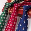imageHISDERN Christmas Ties for Men Holiday Tie and Pocket Square Set Lot 3 PCS Tie Pack Gift Box Neckties ampamp HandkerchiefMulticolor 2