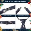imageHISDERN Christmas Ties for Men Pretied Mens Holiday Silk Tie and Pocket Square Cufflinks Set Xmas Festive Funny NecktieFestive BluesnowmanTree