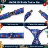 imageHISDERN Christmas Ties for Men Pretied Mens Holiday Silk Tie and Pocket Square Cufflinks Set Xmas Festive Funny NecktieFestive Bluexmas Collage