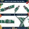 imageHISDERN Christmas Ties for Men Pretied Mens Holiday Silk Tie and Pocket Square Cufflinks Set Xmas Festive Funny NecktieGreen Medleyfestive Mix