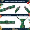 imageHISDERN Christmas Ties for Men Pretied Mens Holiday Silk Tie and Pocket Square Cufflinks Set Xmas Festive Funny NecktieGreen Medleygingerbread