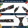 imageHISDERN Christmas Ties for Men Pretied Mens Holiday Silk Tie and Pocket Square Cufflinks Set Xmas Festive Funny NecktieGreen Medleyxmas Collage