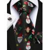 imageHISDERN Christmas Ties for Men Pretied Mens Holiday Silk Tie and Pocket Square Cufflinks Set Xmas Festive Funny NecktieGreen Medleyxmas Collage