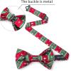 imageHISDERN Mens Christmas Bow Tie and Suspenders Holiday Festival Braces Y Shape Fun Santa Braces Handkerchief Pocket Square SetRed  Green
