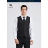 imageHISDERN V301 Mens 3PCS Formal Vest Set Slim Fit Jacquard Waistcoat with Paisley Floral Pattern for Wedding Prom PartyBlackN