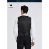 imageHISDERN V301 Mens 3PCS Formal Vest Set Slim Fit Jacquard Waistcoat with Paisley Floral Pattern for Wedding Prom PartyBlackN