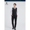 imageHISDERN V301 Mens 3PCS Formal Vest Set Slim Fit Jacquard Waistcoat with Paisley Floral Pattern for Wedding Prom PartyBlackN