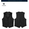 imageHISDERN V301 Mens 3PCS Formal Vest Set Slim Fit Jacquard Waistcoat with Paisley Floral Pattern for Wedding Prom PartyBlackN1
