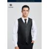imageHISDERN V301 Mens 3PCS Formal Vest Set Slim Fit Jacquard Waistcoat with Paisley Floral Pattern for Wedding Prom PartyBlackN1