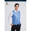 imageHISDERN V301 Mens 3PCS Formal Vest Set Slim Fit Jacquard Waistcoat with Paisley Floral Pattern for Wedding Prom PartyBlueN1