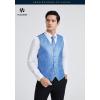 imageHISDERN V301 Mens 3PCS Formal Vest Set Slim Fit Jacquard Waistcoat with Paisley Floral Pattern for Wedding Prom PartyBlueN1
