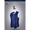 imageHISDERN V301 Mens 3PCS Formal Vest Set Slim Fit Jacquard Waistcoat with Paisley Floral Pattern for Wedding Prom PartyBlueN2