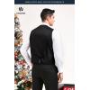 imageHISDERN V301 Mens 3PCS Formal Vest Set Slim Fit Jacquard Waistcoat with Paisley Floral Pattern for Wedding Prom PartyBurgundy  Black