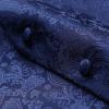 imageHISDERN V301 Mens 3PCS Formal Vest Set Slim Fit Jacquard Waistcoat with Paisley Floral Pattern for Wedding Prom PartyNavy BlueN2