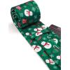 imageHISDERN Christmas Ties for Men Holiday Festival Funny Tie and Pocket Square Set Vacation Xmas Party Necktie HandkerchiefA5 Hunt Green