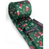 imageHISDERN Christmas Ties for Men Holiday Festival Funny Tie and Pocket Square Set Vacation Xmas Party Necktie HandkerchiefA6 GreenSock
