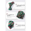 imageHISDERN Christmas Ties for Men Holiday Festival Funny Tie and Pocket Square Set Vacation Xmas Party Necktie HandkerchiefA7 Green Striped