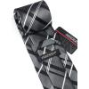 imageHISDERN Mens Striped Ties Classic Silk Woven Tie and Pocket Square Set Formal Business Necktie Handkerchief for Wedding