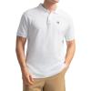 imageHISDERN Air 305 Mens Slim Fit Golf Polo Shirt Performance Quick Dry Breathable Stretch Comfy for Sport and Casual WearWhite