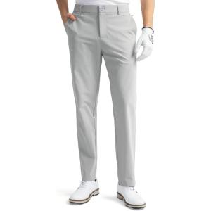 imageHISDERN Flex 501 Mens No Iron Dress Pants Golf Pants 30quot32quot Stretch Quick Dry for Business Work Casual with 5 PocketLight Grey
