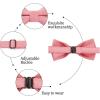 image:imageHISDERN Bow Ties for Boys Pre Tied Toddler Bow Tie Adjustable Kids Bowties Clip On Fun Patterned Bowties for Wedding PartyApink