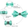 image:imageHISDERN Bow Ties for Boys Pre Tied Toddler Bow Tie Adjustable Kids Bowties Clip On Fun Patterned Bowties for Wedding PartyAqua Floral