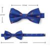 image:imageHISDERN Bow Ties for Boys Pre Tied Toddler Bow Tie Adjustable Kids Bowties Clip On Fun Patterned Bowties for Wedding PartyBlue3