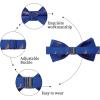 image:imageHISDERN Bow Ties for Boys Pre Tied Toddler Bow Tie Adjustable Kids Bowties Clip On Fun Patterned Bowties for Wedding PartyBlue3