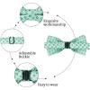 image:imageHISDERN Bow Ties for Boys Pre Tied Toddler Bow Tie Adjustable Kids Bowties Clip On Fun Patterned Bowties for Wedding PartyGreen  Floral
