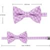 image:imageHISDERN Bow Ties for Boys Pre Tied Toddler Bow Tie Adjustable Kids Bowties Clip On Fun Patterned Bowties for Wedding PartyLight Pink