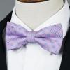 image:imageHISDERN Bow Ties for Boys Pre Tied Toddler Bow Tie Adjustable Kids Bowties Clip On Fun Patterned Bowties for Wedding PartyPurple  Floarl