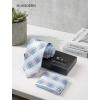 image:imageHISDERN Mens Ties Silk Striped Plaid Tie and Pocket Square Set Classic Necktie with Handkerchief Cufflinks for PartyBlight Blue