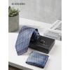 image:imageHISDERN Mens Ties Silk Striped Plaid Tie and Pocket Square Set Classic Necktie with Handkerchief Cufflinks for PartyBnavy Blue