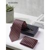 image:imageHISDERN Mens Ties Silk Striped Plaid Tie and Pocket Square Set Classic Necktie with Handkerchief Cufflinks for PartyOorange  Navy Blue