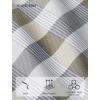 image:imageHISDERN Ties for Men Silk Stripe Plaid Tie Pocket Square Cufflinks Set Classic Necktie Formal Wedding BusinessGrey  Brown