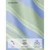 image:imageHISDERN Ties for Men Silk Stripe Plaid Tie Pocket Square Cufflinks Set Classic Necktie Formal Wedding BusinessSage Green  Blue
